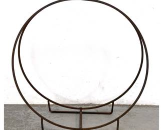 Lot 1688 Outdoor Iron Hoop Log Holder. 