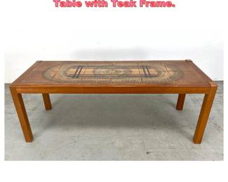 Lot 1252 Danish Modern Tile Top Coffee Table with Teak Frame. 