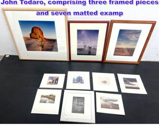 Lot 966 10pcs contemporary photographs by John Todaro, comprising three framed pieces and seven matted examp