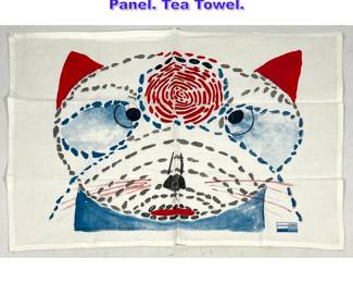 Lot 800 Louise Bourgeois Printed Linen Panel. Tea Towel.