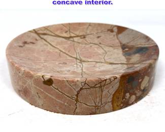 Lot 735 Marble Round Dish. Slightly concave interior.