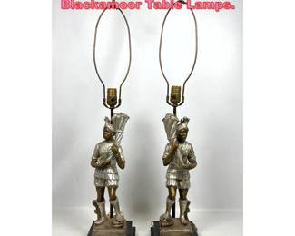 Lot 1586 Pair Figural Terracotta Blackamoor Table Lamps. 