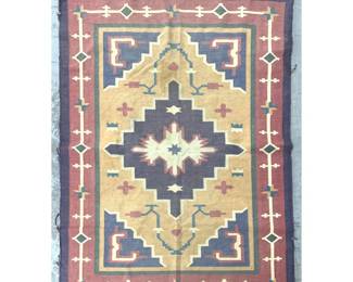 Lot 1215 3 11 X 6 Flatweave Carpet Rug. 