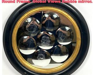 Lot 1272 Fornasetti style Dimpled Mirror. Round Frame. Global Views Bubble mirror.