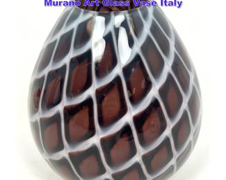 Lot 723 Italian Archimede Seguso Losanghe Murano Art Glass Vase Italy