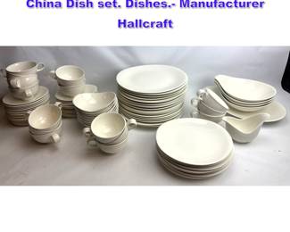 Lot 1128 91pc Hallcraft Dishes by Eva Zeisel China Dish set. Dishes. Manufacturer Hallcraft