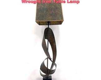 Lot 1383 Harry Balmer for Laurel Brutalist Wrought Iron Table Lamp