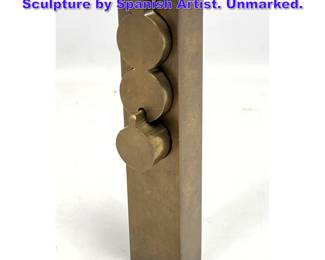 Lot 862 Xavier Corbero. Bronze Puzzle Sculpture by Spanish Artist. Unmarked.
