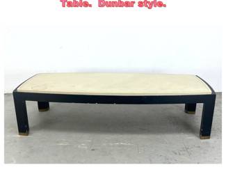 Lot 1386 Decorator Parchment Top Coffee Table. Dunbar style. 