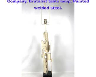 Lot 1026 Richard Barr for Laurel Lamp Company. Brutalist table lamp. Painted welded steel.