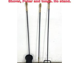 Lot 1294 Extra long 47 inch fireplace tools. Shovel, Poker and tongs. No stand.