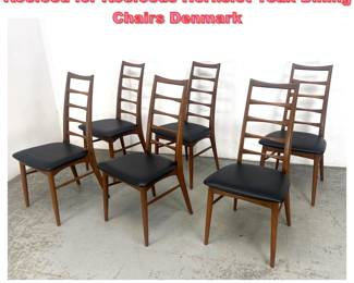 Lot 1202 Set 6 Danish Modern Niels Koefoed for Koefoeds Hornslet Teak Dining Chairs Denmark