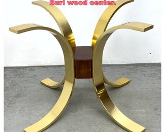 Lot 1740 Mastercraft Dining Table Base. Burl wood center.
