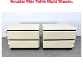 Lot 1416 Pair Mid Century Modern Roger Rougier Side Table Night Stands. 