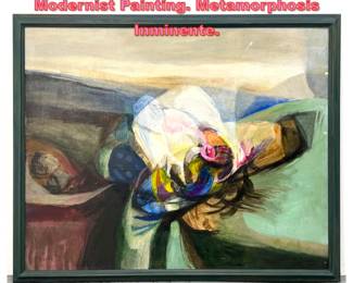 Lot 1362 GISELA BALLESTEROS Abstract Modernist Painting. Metamorphosis Inminente. 
