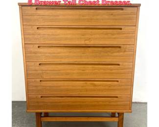 Lot 1268 Danish Modern Teak Nils Jonsson 6 Drawer Tall Chest Dresser. 