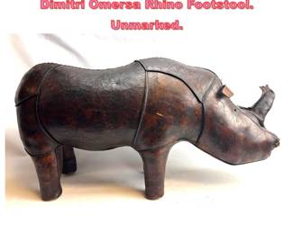 Lot 1515 Attributed Abercrombie Fitch Dimitri Omersa Rhino Footstool. Unmarked. 