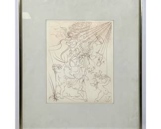 Lot 669 Salvador Dali etching print.