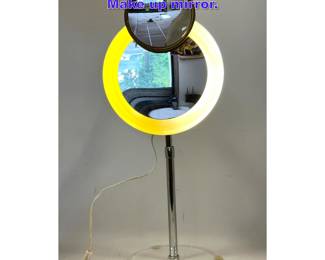 Lot 620 2 part light up mirror with lucite. Make up mirror.