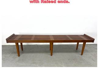 Lot 1271 Contemporary modern Slat Bench with Raised ends. 