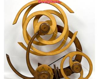 Lot 1434 David C. Roy Kenetic Wood Wall Sculpture. 