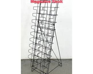 Lot 1668 Vintage Hairpin Steel Standing Magazine Rack