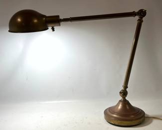 Lot 1027 Brass Swing Arm Desk Task Light.