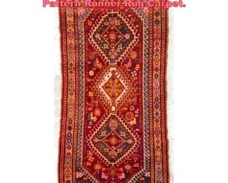 Lot 1217 3 3 X 7 2 Handmade Geometric Pattern Runner Rug Carpet. 