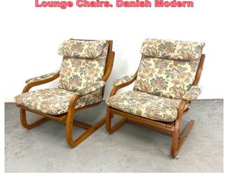 Lot 1329 Pair Danish Stouby Polster Lounge Chairs. Danish Modern 