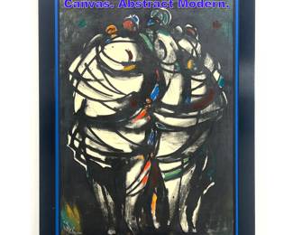 Lot 959 Paul Trajman Chaim Painting on Canvas. Abstract Modern.