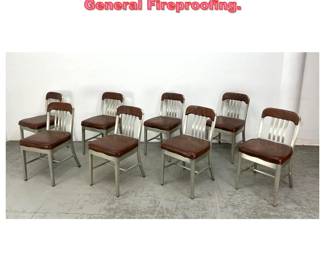 Lot 1747 Set 8 Goodform Aluminum Chairs. General Fireproofing. 