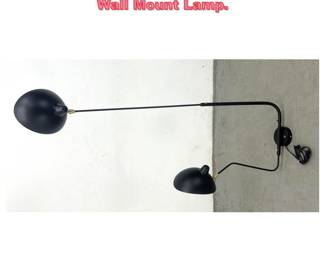 Lot 1336 Serge Mouille style Double Arm Wall Mount Lamp. 