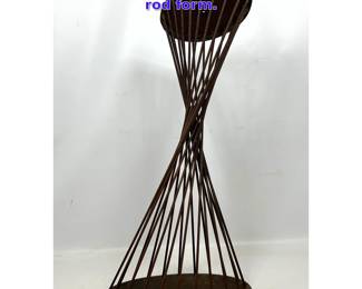 Lot 880 Modernist Iron Sculpture. Hourglass rod form.
