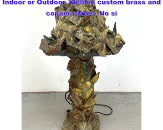 Lot 906 Brutalist brass and copper fountain. Indoor or Outdoor. Welded custom brass and copper plates. No si