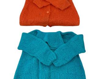 Handmade Blue And Orange Sweaters 