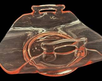 Pink Glass Candy Dish 