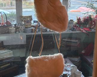 Rabbit Fur Muff & Hat