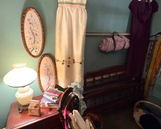 Queen Size Headboard & Vintage Dresses