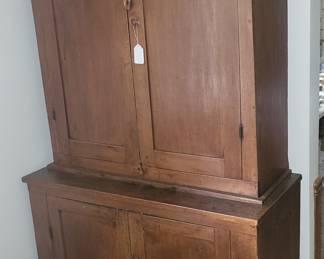 SW Virginia Walnut Pegged 2 Pc Stepback Cupboard 