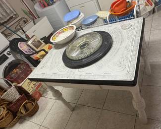 Vintage Extendable Enamel Top Table