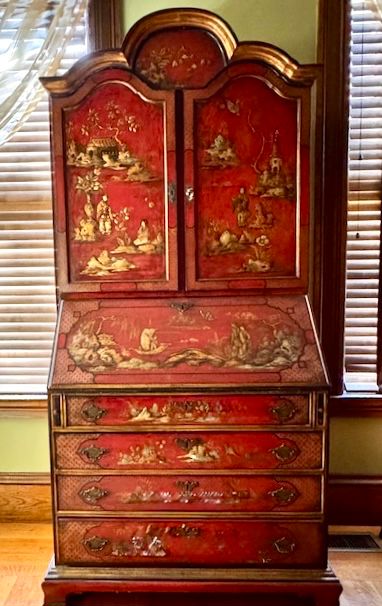 Wonderful Chinoiserie Secretary Desk 