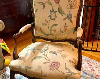 Pr.  Needlepoint Armchairs