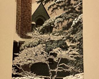 “Winter Dogwood” Signed Block Print