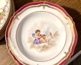 Set of 4 German(?) Cherub Plates