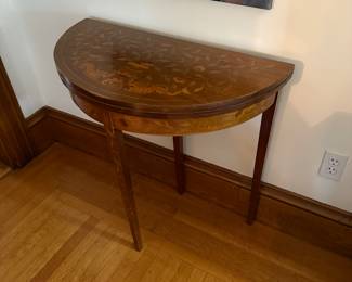 Folding Inlaid Game Table