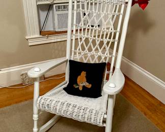 Contemporary White Rocker