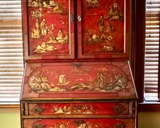 Wonderful Chinoiserie Secretary Desk 