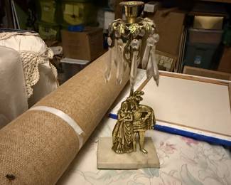 Brass/Marble Candlesticks