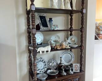 Solid wood display shelf $195