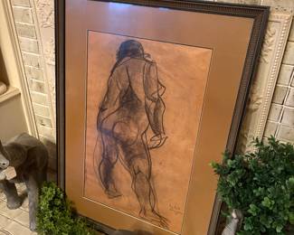 Homer casteel charcoal framed nicely from my collection. $350. 